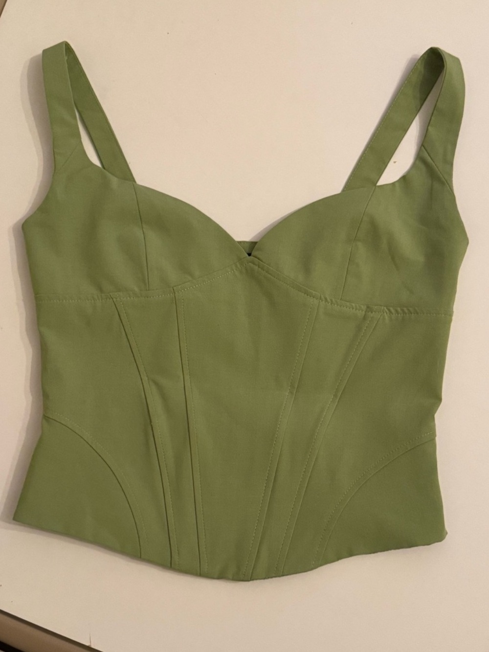 Zara Olive Green Bustier Top